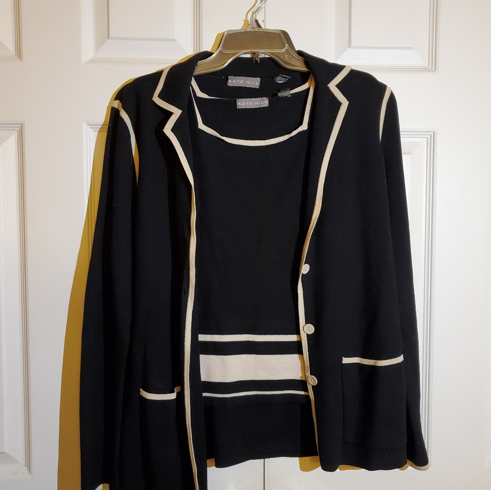 COPY - Kate Hill Knitted Jacket and Tank Top Set